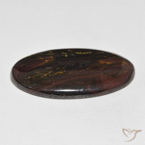 Matriz Ojo de Tigre Multicolor natural de 58.28 ct, Ovalada, Opaco