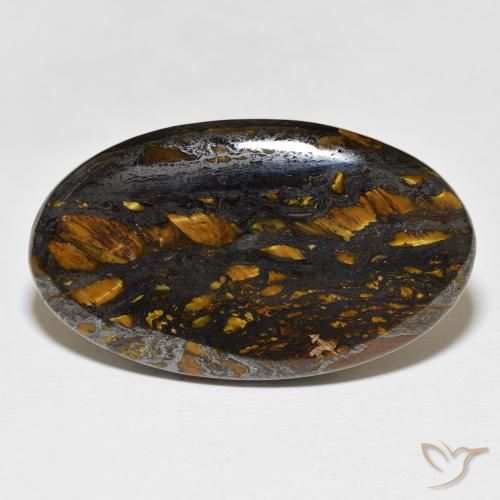 40.04ct Natural Multicolor Matriz Ojo de Tigre, Ovalada, Opaco