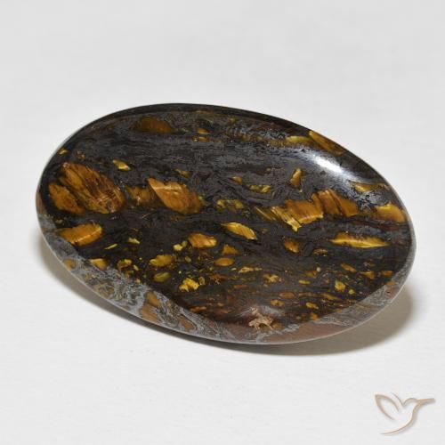 Matriz Ojo de Tigre Multicolor natural de 40.04 ct, Ovalada, Opaco