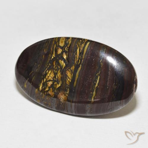 Matriz Ojo de Tigre Multicolor natural de 37.13 ct, Ovalada, Opaco