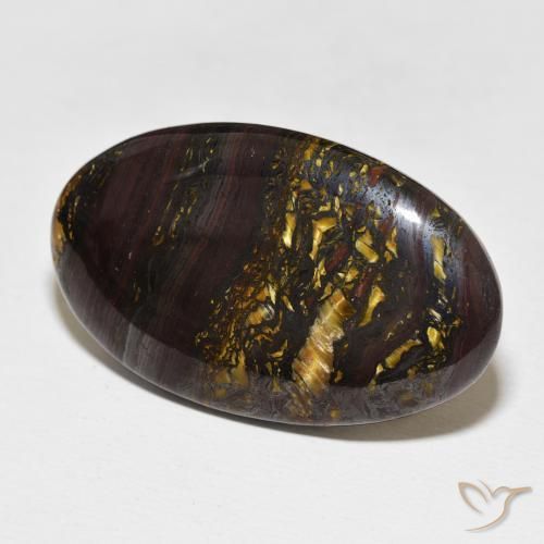 Matriz Ojo de Tigre Multicolor natural de 44.53 ct, Ovalada, Opaco
