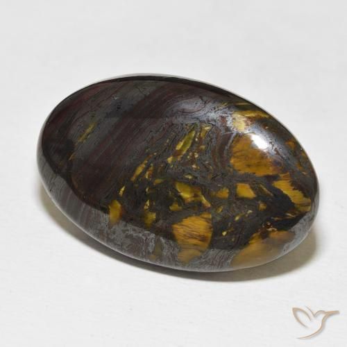 Matriz Ojo de Tigre Multicolor natural de 36.47 ct, Ovalada, Opaco