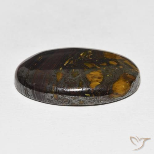 Matriz Ojo de Tigre Multicolor natural de 36.47 ct, Ovalada, Opaco