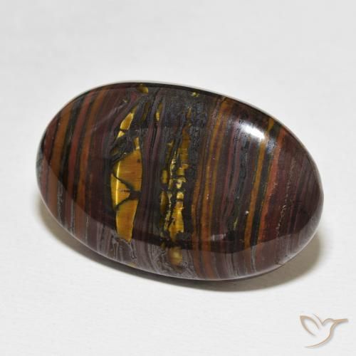Matriz Ojo de Tigre Multicolor natural de 35.21 ct, Ovalada, Opaco