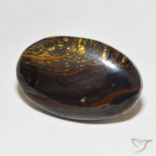 Matriz Ojo de Tigre Multicolor natural de 36.70 ct, Ovalada, Opaco