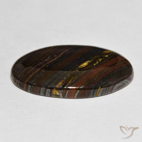 Matriz Ojo de Tigre Multicolor natural de 31.94 ct, Ovalada, Opaco
