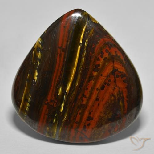68.05ct Natural Marrón multicolor Matriz Ojo de Tigre, En forma de pera, Opaco