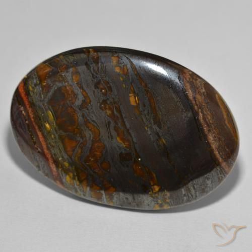 Matriz Ojo de Tigre Multicolor natural de 149.79 ct, Ovalada, Opaco