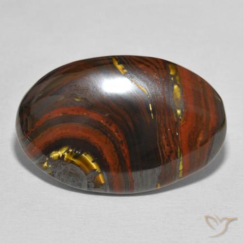 27.87ct Natural Multicolor Matriz Ojo de Tigre, Ovalada, Opaco