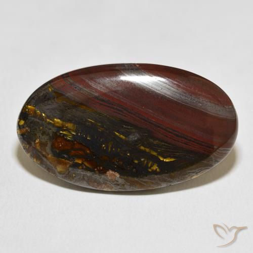 45.48ct Natural Multicolor Matriz Ojo de Tigre, Ovalada, Opaco