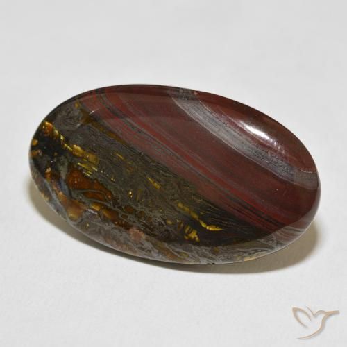 Matriz Ojo de Tigre Multicolor natural de 45.48 ct, Ovalada, Opaco