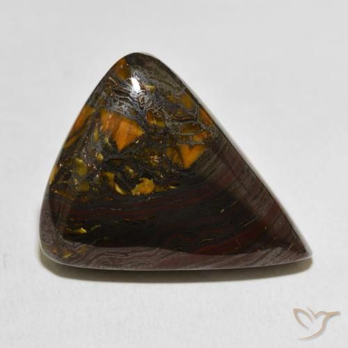 Matriz Ojo de Tigre Multicolor natural de 39.24 ct, En forma de pera, Opaco