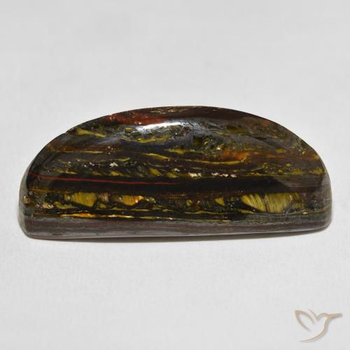 45.37ct Natural Multicolor Matriz Ojo de Tigre, Elegante, Opaco