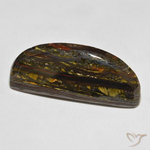 Matriz Ojo de Tigre Multicolor natural de 45.37 ct, Elegante, Opaco