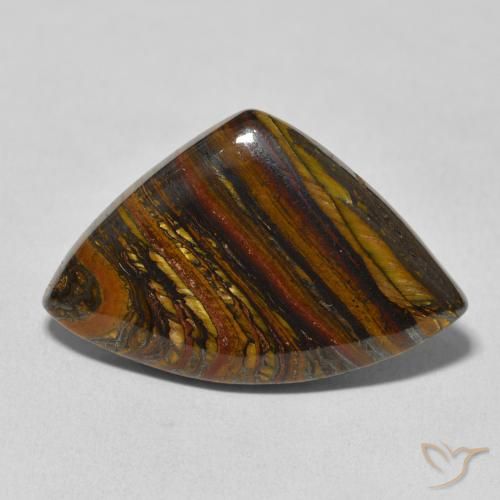 26.35ct Natural Multicolor Matriz Ojo de Tigre, Elegante, Opaco