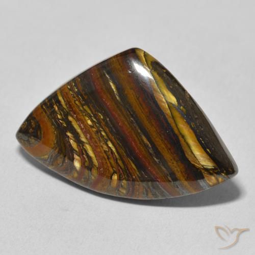 Matriz Ojo de Tigre Multicolor natural de 26.35 ct, Elegante, Opaco
