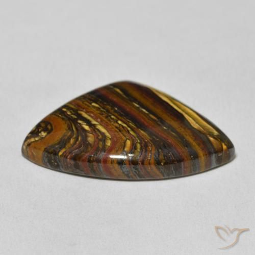 Matriz Ojo de Tigre Multicolor natural de 26.35 ct, Elegante, Opaco