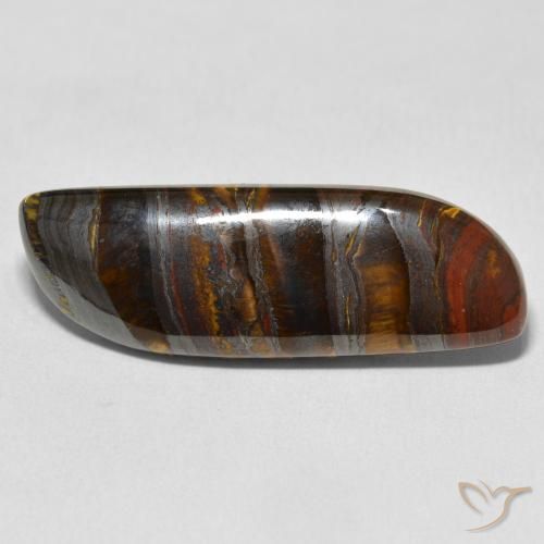 23.75ct Natural Multicolor Matriz Ojo de Tigre, Elegante, Opaco