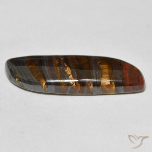 Matriz Ojo de Tigre Multicolor natural de 23.75 ct, Elegante, Opaco