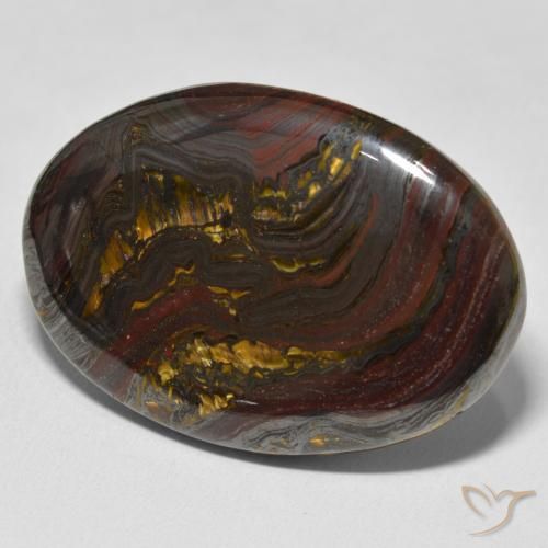 Matriz Ojo de Tigre Multicolor natural de 55.15 ct, Ovalada, Opaco