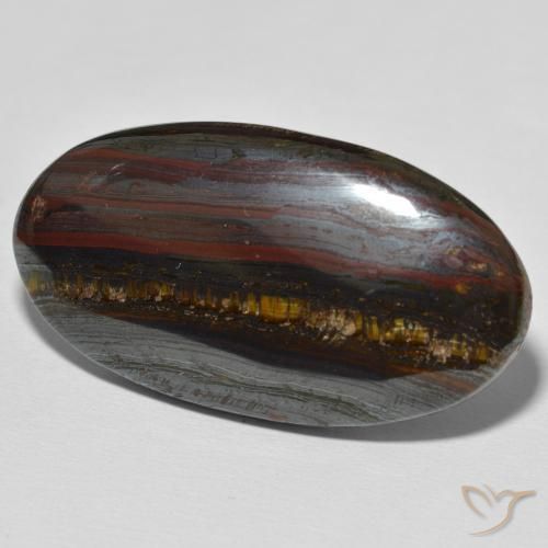 Matriz Ojo de Tigre Multicolor natural de 59.32 ct, Ovalada, Opaco