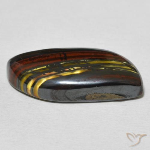 Matriz Ojo de Tigre Multicolor natural de 18.34 ct, Elegante, Opaco
