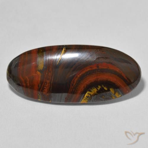 26.75ct Natural Multicolor Matriz Ojo de Tigre, Ovalada, Opaco