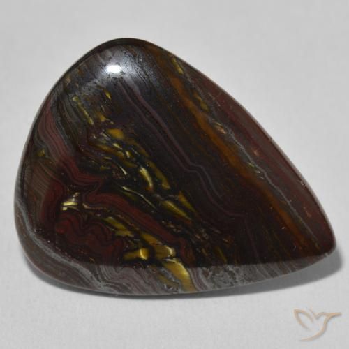 22.93ct Natural Multicolor Matriz Ojo de Tigre, En forma de pera, Opaco