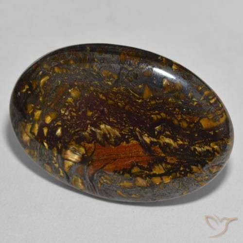 Matriz Ojo de Tigre Multicolor natural de 45.55 ct, Ovalada, Opaco