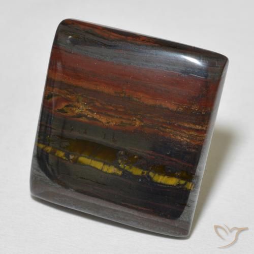 Matriz Ojo de Tigre Multicolor natural de 31.35 ct, Corte Baguette, Opaco
