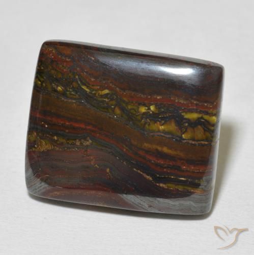 Matriz Ojo de Tigre Multicolor natural de 26.36 ct, Corte Baguette, Opaco