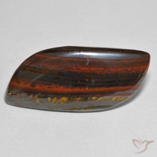 32.54ct Natural Multicolor Matriz Ojo de Tigre, Elegante, Opaco