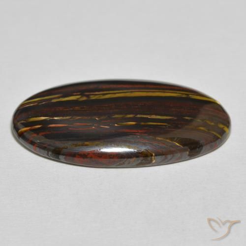 Matriz Ojo de Tigre Multicolor natural de 40.26 ct, Ovalada, Opaco