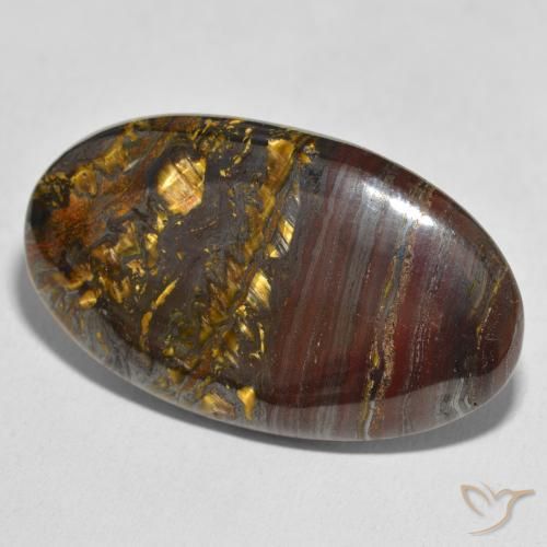 Matriz Ojo de Tigre Multicolor natural de 48.77 ct, Ovalada, Opaco