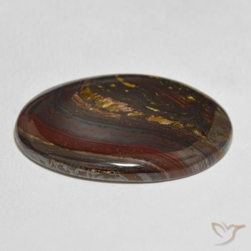 Matriz Ojo de Tigre Multicolor natural de 49.04 ct, Ovalada, Opaco