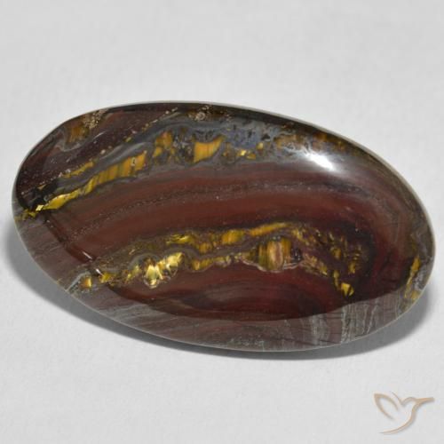Matriz Ojo de Tigre Multicolor natural de 40.84 ct, Ovalada, Opaco