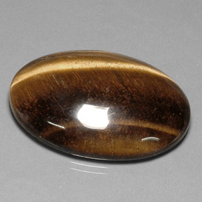 Tiger's eye marrón natural de 78,03 ct, corte óvalo, opaco