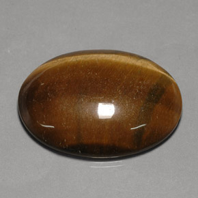 Tiger's eye marrón natural de 75,77 ct, corte óvalo, opaco