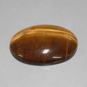 Tiger's eye marrón natural de 78,13 ct, corte óvalo, opaco