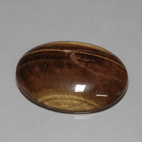 Tiger's eye marrón natural de 80,28 ct, corte óvalo, opaco