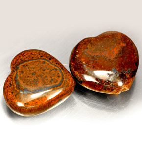 Gemas de Ojo de Tigre Multicolor natural de  ct, Forma de corazón, Opaco