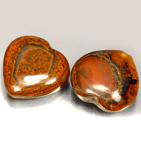 Gemas de Ojo de Tigre Multicolor natural de  ct, Forma de corazón, Opaco