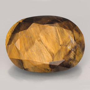 Tiger's eye marrón natural de 23,17 ct, corte óvalo, opaco