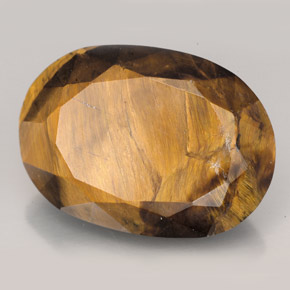 Tiger's eye marrón natural de 23,17 ct, corte óvalo, opaco