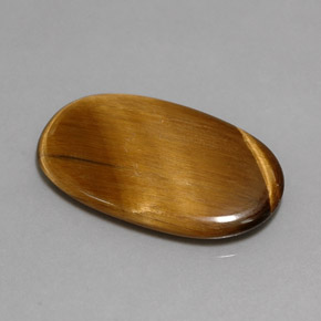 Tiger's eye marrón natural de 10,07 ct, corte óvalo, opaco