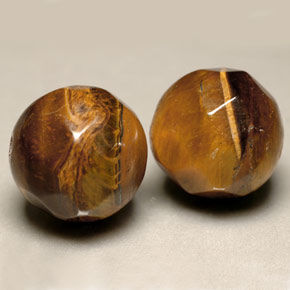 Gemas de tiger's eye marrón natural de  ct, esfera / bola, opaco