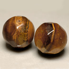 Gemas de tiger's eye marrón natural de  ct, esfera / bola, opaco