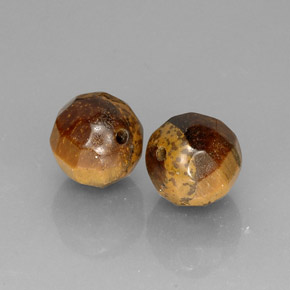 Gemas de tiger's eye marrón natural de  ct, esfera / bola, opaco