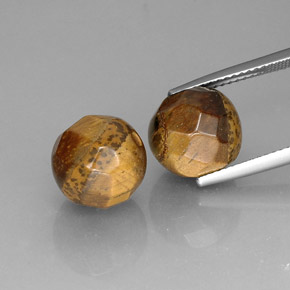 Gemas de tiger's eye marrón natural de  ct, esfera / bola, opaco