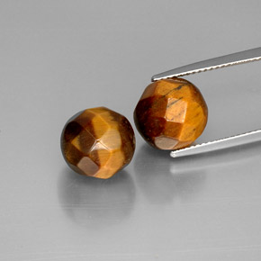 Gemas de tiger's eye marrón natural de  ct, esfera / bola, opaco